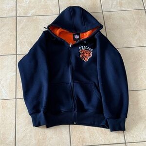 NBA Chicago Navy and Orange Zip-Up Sweater